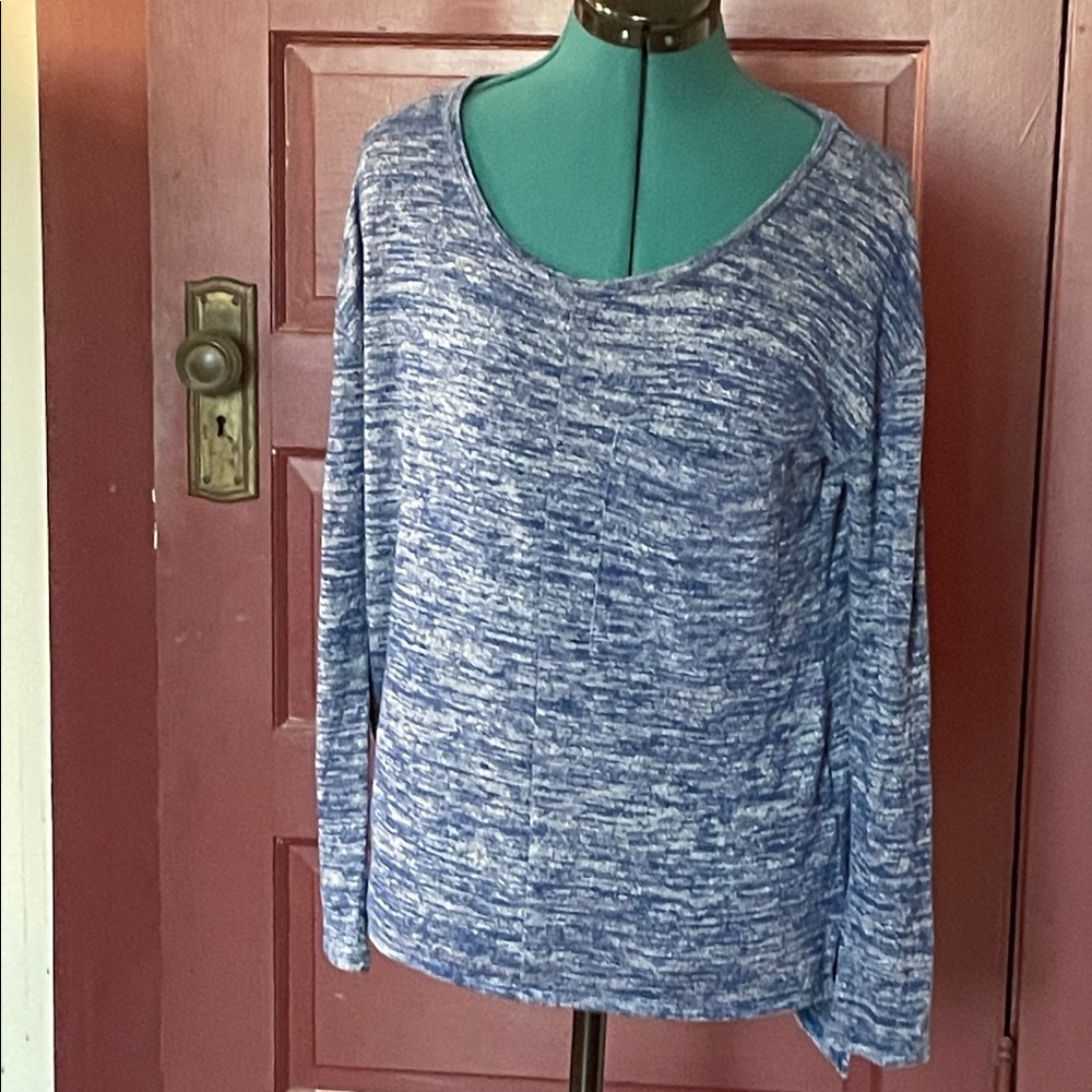 Women's Blue Long Sleeve Top